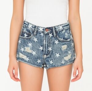 Forever 21 Destressed Denim Shorts Size 26 NWOT